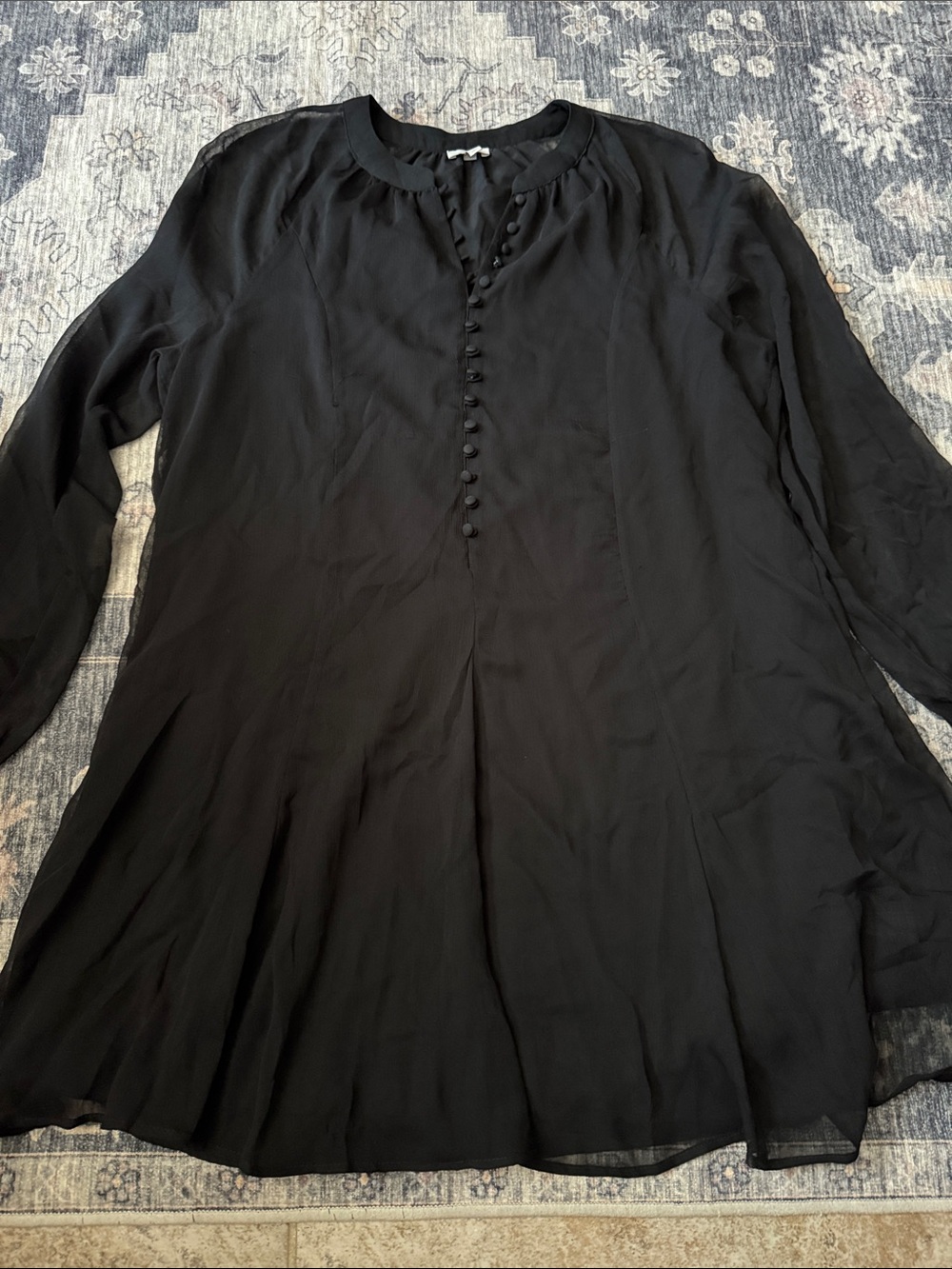 Joie Black Button-Front Midi Dress